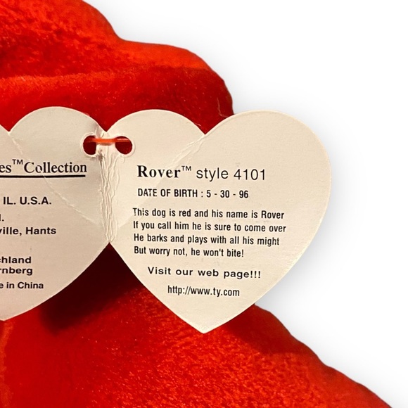 Vintage 1996 Ty Beanie Babies Rover The Dog - Picture 4 of 7